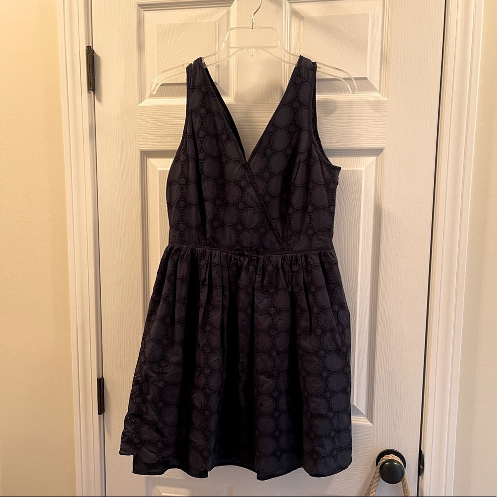 Size 8 Navy blue Tommy Hilfiger eyelet dress